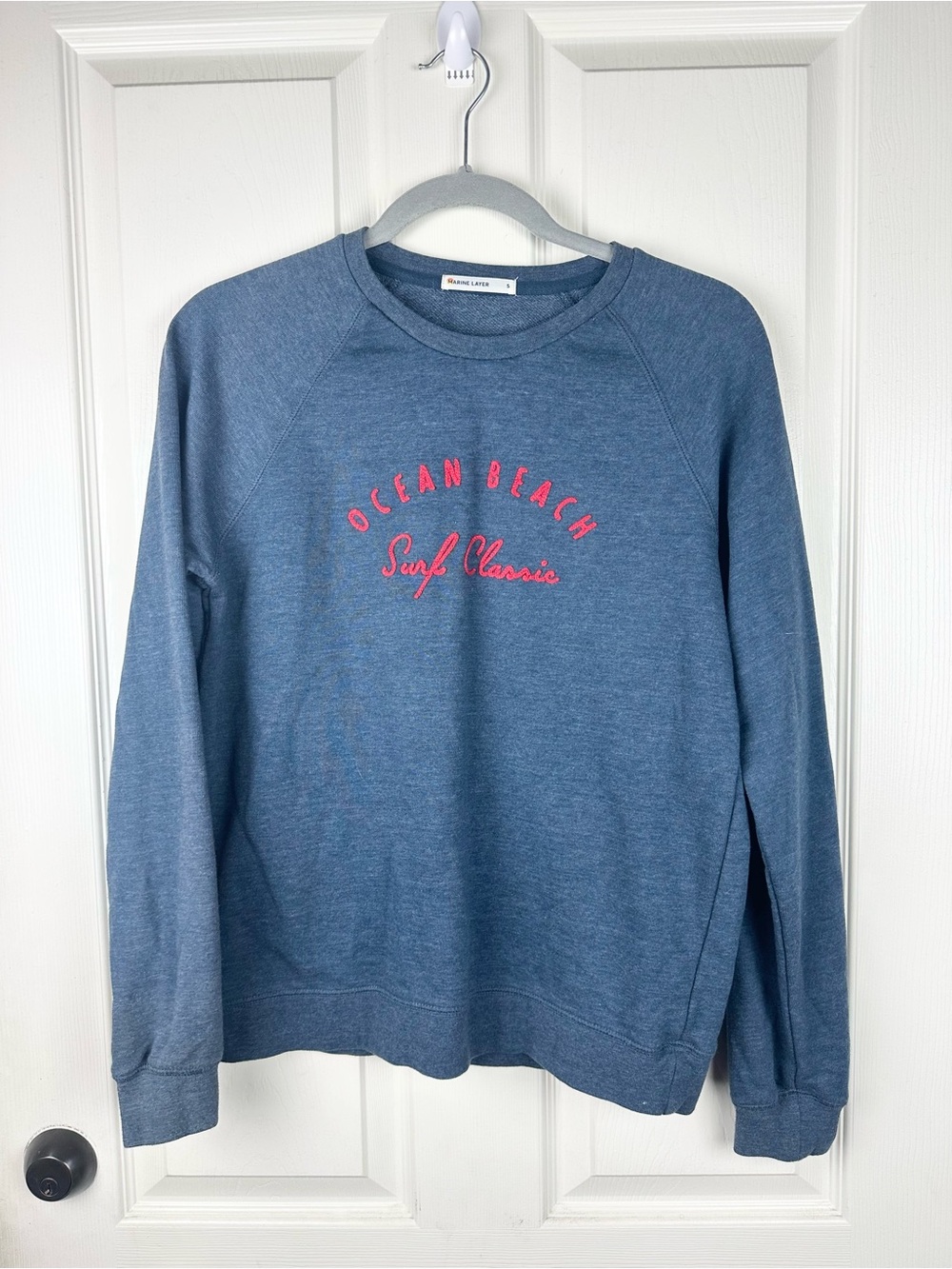 Marine Layer Ocean Beach Pullover Crewneck Sweater Small